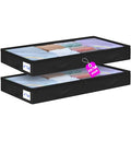punemi 4" Tall Soft Low Profile Under Bed Storage Containers, 2 Pack, Black - color: Black, size: 2 Pack-4 inch Tall-Soft