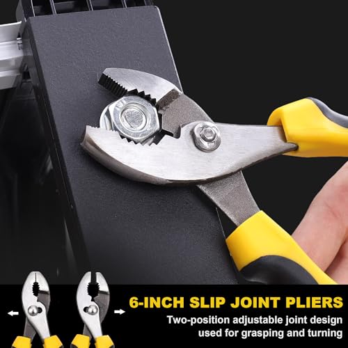 TOPLINE 8-Piece Pliers and Wrench Set with Rolling Pouch