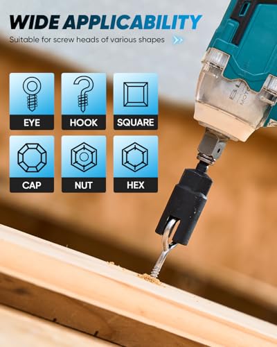 Saker Magnetic Nut Driver Set: 38pcs Impact Driver Socket Adapters with Bit Extension,Wing Nut Driver,Spark Plug Socket,Universal Hex Adapter - 4pcs Stainless Steel Kit - size: 38PCS