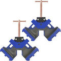 DASBET 2Pcs Cast Iron Welders Angle Clamp Heavy Duty Two Axis Welding Clamp
