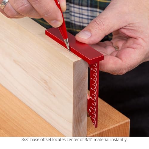 Woodpeckers Delve Square, 10-in-1 Woodworking Layout Tool, 3.5 & 6 Inch Set, Aluminum, Feature Packed Carpenter Square - color: Aluminum, style: Kit - 3.5 & 6 Inch