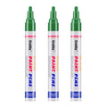 Green Paint Markers, 3 Pack Oil-Based Waterproof Quick Dry Permanent Paint Pen Set for Rocks Painting, Wood, Fabric, Plastic, Canvas, Glass, Mugs, Metal, Tire, Stone, DIY Craft - color: Green