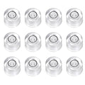HARFINGTON 12pcs Circular Bubble Spirit Level 8x5.5mm Mini Round Bubble Spirit Level Little Measuring Layout Tools for TV Industrial Carpentry Picture Frame, White/Black - color: White/Black, size: 8x5.5mm