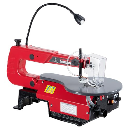 Variable Speed Scroll Saw 16-Inch with Led Workinglight, Extra-Large Adjustable Tilting Work Table for Woodworking - style: with led