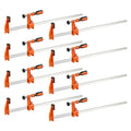 VEVOR Bar Clamps for Woodworking, 8-Pack, 24" Opening F Clamps, 600 lbs Load Limit, with Plastic Pad and Self-Locking Design, Premium Cast Iron and Carbon Steel, for Wood Working and Metal Working - size: 24"(8 Pack), style: Medium-Duty