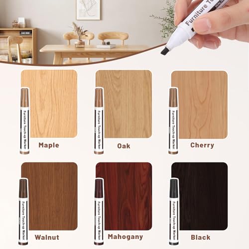 Thboxes Wood Furniture Repair Kit, 13 Pcs Markers and Wax Sticks - color: 6 Colors