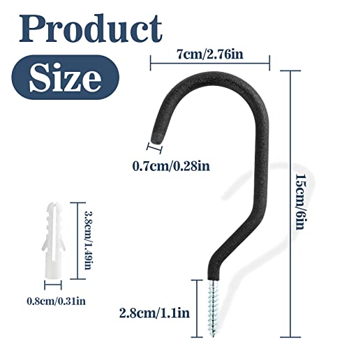 MAQIHAN 10 Garage Hooks Heavy Duty Bike Racks Wall Ceiling Hanging Storage