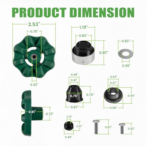 P-164KT-807 Rebuild Kit, Replace for P-164KT-807 P-164 Overhaul Kit, Include P-164KT-805 Soft-Grip Handle Kit, Fit for P-164 Original or Diamond Series Wall Hydrant - style: P-164KT-807