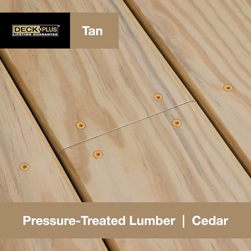 Deck Plus Deck Screws, #10 x 2-1/2in, 625 Pack, Tan - color: Tan, size: #10 x 2-1/2", style: 73 pcs