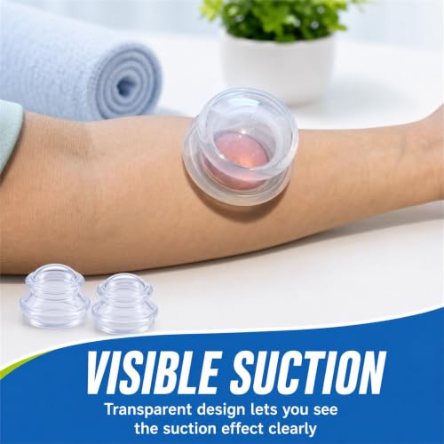 ELERA Cupping Kit for Massage Therapy – Silicone Cupping Therapy Set with 3 Massage Cups (S/M/L), Ideal for Cellulite, Relaxation & Daily Self-Care - style: 3 Cups (L M S size)