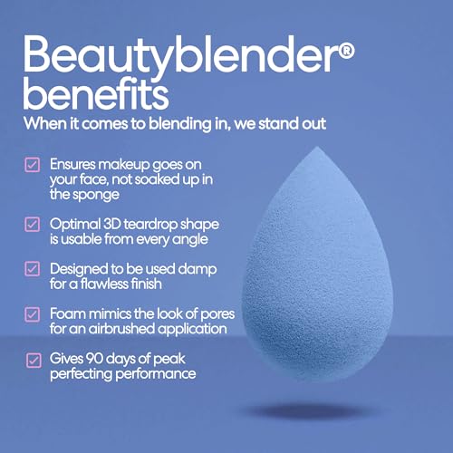 Beautyblender Denim Makeup Sponge, Streak-Free Finish, Vegan - color: Denim (Limited-Edition)