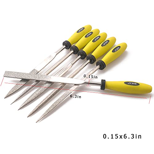 Diamond Needle File Set (6 PIECE Set) 4x160mm - color: Alloy Steel, size: 4x160mm