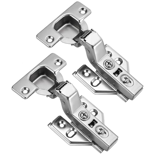 40Pcs Soft Close Inset Cabinet Hinges with Clip-On Plate - color: Inset, size: 40 Pieces