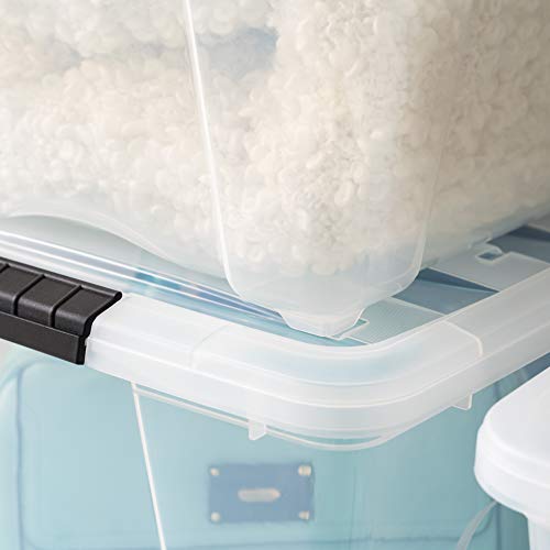 IRIS USA 3-Drawer Rolling Storage Cart, Black/Clear - color: Clear, size: 54 Qt, style: 4 Pack