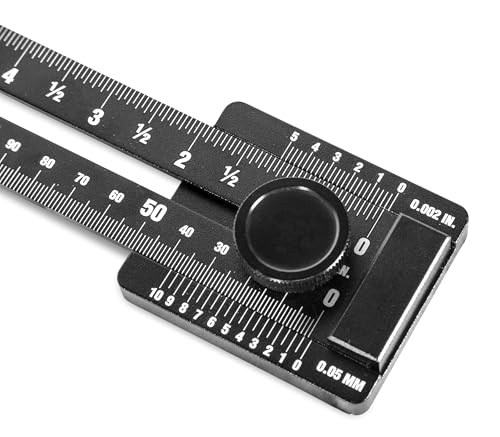 WEN 10-Inch Aluminum Offset Marking Gauge and Layout Tool with Laser-Etched Scale (ME252R)
