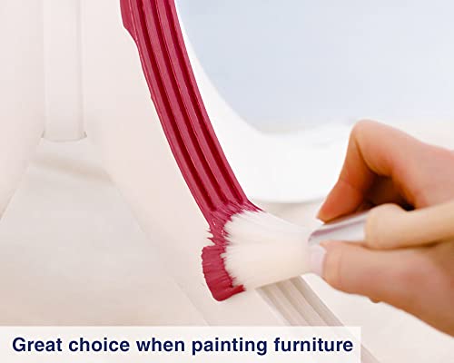 Zibra Fan Paint Brush for Painting Molding, Routed Edges, Flat Surfaces, and Furniture, White, 1.25-inch - size: 1.25 in, style: Fan Brush
