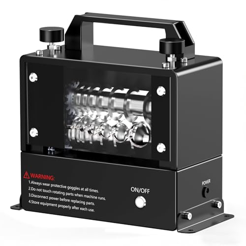 Automatic Wire Stripping Machine, Electric Wire Stripper for 0.06''-0.98'' Scrap Copper Wire, 7-Blade & 7-Channel Cable Peeler with Dual V-Groove Rollers, High-Strength Steel Blades for Recycling