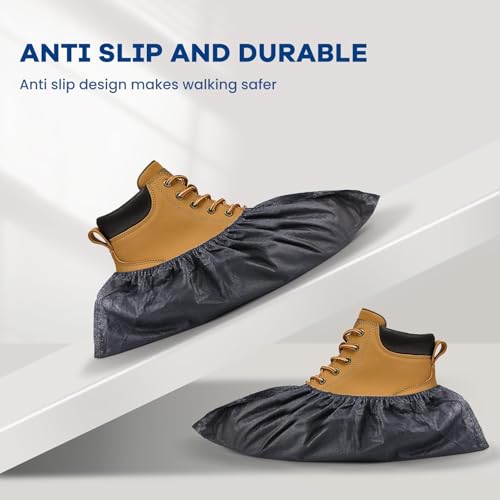 1000 Pack Disposable Shoe Covers, X-Large Non Slip Shoe Booties for Indoors, Non-Woven Boot Covers for Home Guests, Cleaning Crews, Contractors, Real Estate, Open House Floor Protection(500 Pairs)
