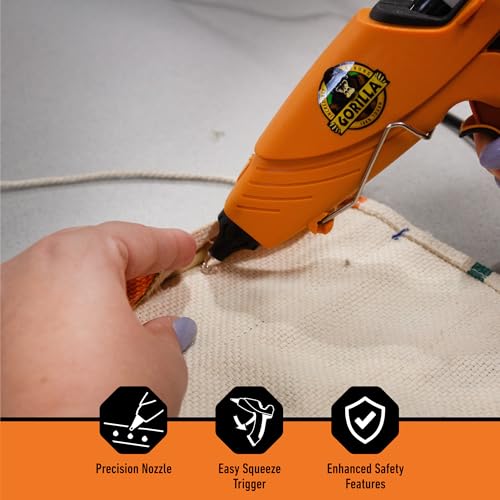 Gorilla Hot Glue Gun Kit, Dual Temp, Includes 45 Sticks - size: Full Size Hot Glue Gun + 45 Sticks