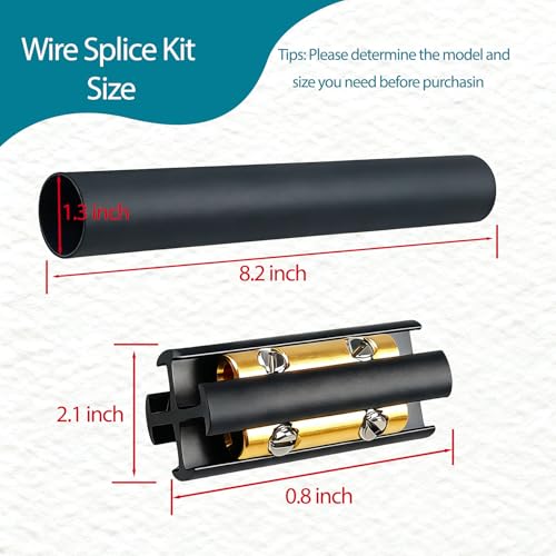 2 Sets Underground Wire Splice Kit for Electrical Cable Repair, 600V Max | Direct Burial Splice Kit, 14/3 to 8/3 AWG, Waterproof Wire Connector Kit, for Direct Burial Electrical Wiring and Repairs