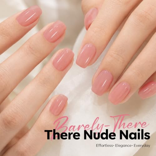 modelones Builder Nail Set, Builder Base Colors Jelly Nude Pink 6 Colors - color: B1-Nude Pink