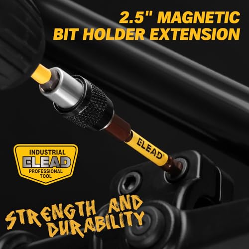ELEAD 38-Piece Hex | Torx | Phillips Screwdriver Bit Set with 2.5” & 4” Bit Holder, Magnetic Bit Storage Rail, Allen Wrench Drill Bit Set, Tamper Proof Star Bit Set, S2 Steel - size: 38-Piece