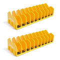 Plier Organizer, Plier Rack, Plier Holder and Cutter Organizer with Non-Slip Rubber Base, Tool BoxOrganizer, PlierOrganizer for Tool Box Drawer, 20 slots, ToolStorage, PlierRack (2 PC-Yellow) - size: 2 PC-Yellow