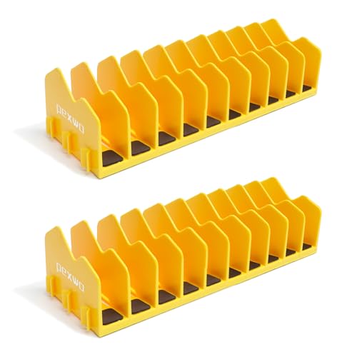 Plier Organizer, Plier Rack, Plier Holder and Cutter Organizer with Non-Slip Rubber Base, Tool BoxOrganizer, PlierOrganizer for Tool Box Drawer, 20 slots, ToolStorage, PlierRack (2 PC-Yellow) - size: 2 PC-Yellow