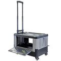 dbest Products Quik Cart Extended Collapsible Rolling Crate - Gray & Black - color: Black, style: Extended