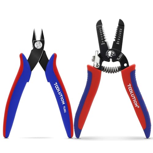 2-Piece Electrician's Pliers Set Professional Wire Stripping Tool - color: Flush Cutter+wire Stripper