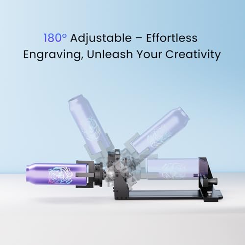 Longer Rotary Roller Series, Rotary Extension for Ray5/B1 Series, Other Frame Engraving Machines (Must with 12Pcs Riser), Y-axis Rotary for Engraving Cylindrical Objects, Tumbler, Size 323*80*112mm - size: 323*80*112mm