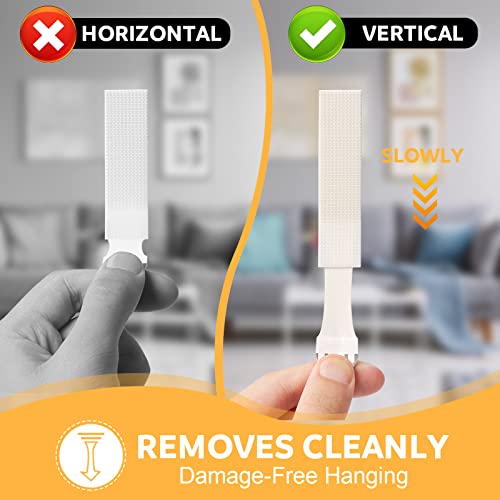 Sinnsally Large Picture Hanging Strips Heavy Duty,32-Pairs(64 Strips) Sticky Picture Hangers for Walls Hanging Without Nail,Damage Free No Nails Refill Adhesive Poster Frame Mounting,White (Pack of 2) - size: Large-32 Pairs (Pack of 2)