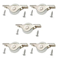 MroMax 5Pcs Screen Door Rollers 29mm/1.14" Dia White Sliding Wheel Electroplating Sliding Wheel with Stainless Steel Shell for Garage Screen Door - color: 5 piece white wheel