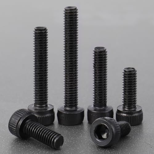 VGBUY 440Pcs M3 Screws Kit for 3D Printer DIY,220Pcs M3 Screw (6-25mm),220Pcs m3 Nut,Hex Socket Head Cap Small Metric Bolts Nuts Assortment,12.9 Grade Alloy Steel,Black Oxide, 6/8/10/12/16/20/25mm - size: M3x6/8/10/12/16/20/25mm, style: Socket Head