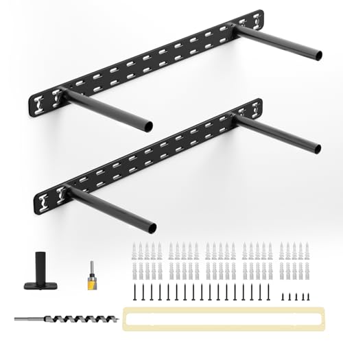 2pcs Floating Shelf Hardware Heavy Duty Hidden Shelf Brackets Support,Wall Mounting Invisible Floating Shelves Bracket with Jig (22" x 8" x 1.5" with Tools) - size: 22" x 8" x 1.5"