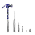 6-in-1 Floral Hammer Kit, Multifunctional Set with Cross & Flat Screwdriver, Portable Mini Gift - color: Purple