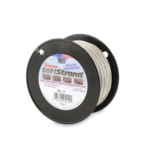 SuperSoftstrand Picture Hanging Wire - Shop Spool - 850ft - #4, 25 lb - size: #4, 25 lb, style: Shop Spool