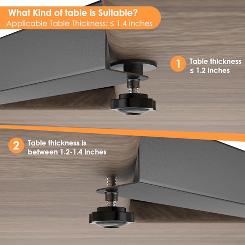 17 inch Clamp-on Corner Desk Connector Sleeve Plate, L Desk Platform Extender Attachment, Corner Desk mat - Black