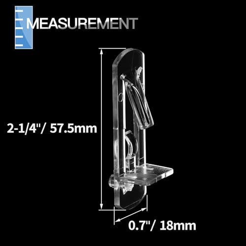 10pcs Locking Shelf Pins – 5mm Cabinet Shelf Pegs, Clear Plastic Shelf Clips for 5/8" Thick Board - size: 5mm Pins, Fit 5/8" Thick Boards