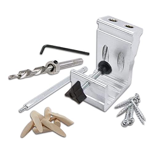 General Tools Woodworking Pocket Hole Jig Kit - All-In-One Aluminum Pocket System with Carrying Case - style: 76 pcs. Jig Kit