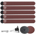 150Pcs 2 inch R-Type Quick Change Aluminum Oxide Surface Conditioning Sanding Discs Set 150 Grit with Adapter & Backing Pad - style: 150 Grit