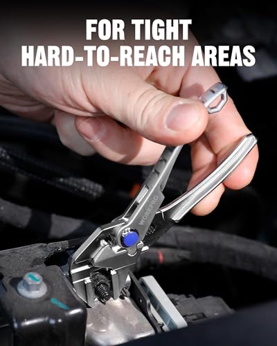 WORKPRO Mini Pliers Wrench, 4-Inch Wrench Pliers with Smooth Parallel Jaws - color: Silver