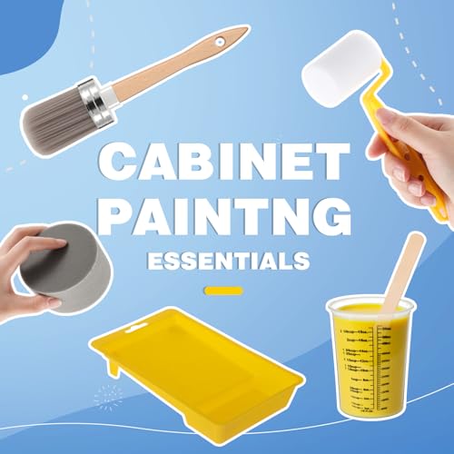 LemonRoad 18 Pieces Paint Brush and Roller Set, Painting Supplies for Cabinet Furniture, with Sponge, Tray Liner, Cup and Mixing Stick, Tools to Finish All in One Paint(2 Inch,Essential Sponge Set) - size: 2 Inch, style: Essential Sponge Set