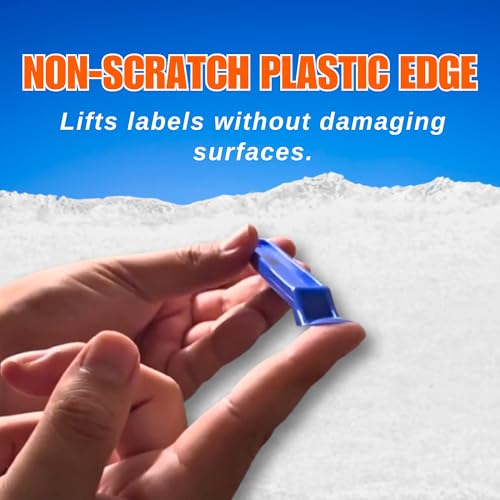Sticker & Label Remover Tool - Plastic Peelers for Plastic, Glass & Wood – Adhesive, Decal, Price Tag, Glue & Paint Removal – Ergonomic Non-Slip Scraper for Crafts, DIY & Home Use (10)