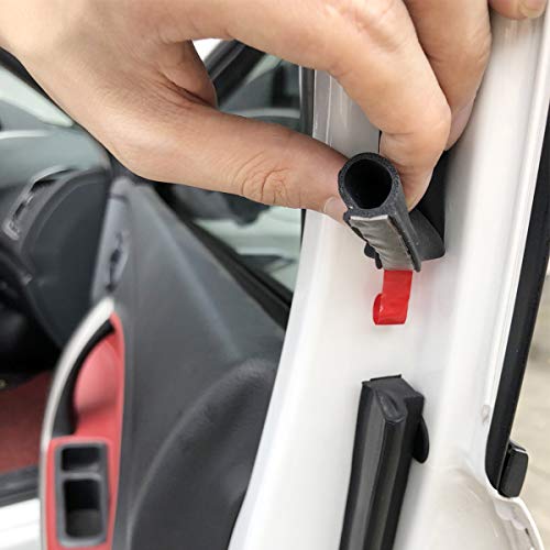 D-Shape Heavy Duty Weather Stripping 1/2"×7/16" Rubber Seal Weatherstrip Hollow with Bulb Door Gasket Strip(Self-Adhesive) for Automotive Truck RV Door Window Soundproof, 10FT | D-Shape Rubber Seal Weatherstrip Self-Adhesive Hollow with Bulb Door Gasket f