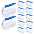 Lallisa 12 Pcs Scrub Brush Bulk for Cleaning with Handle, Blue - color: Blue