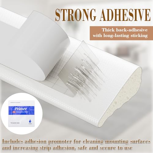 9.8 Ft White Wedge Door Frame Seal Strip - color: White, size: 9.8 Ft