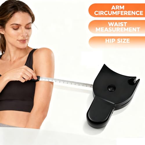 Measuring Tape for Body Measurements, Black, 60 Inch - color: black