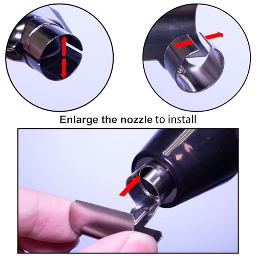 350W Mini Heat Gun with 2 Nozzles, Dual Temp, 6.56 ft Cable