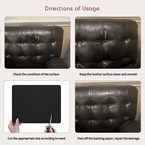 KING MOUNTAIN Leather Repair Patch,2 Packs 9 x 11 Inches self Adhesive Leather Repair Tape for Damaged Leather Furniture, Sofa Seating,Car Seats, Leather Goods（Coffee Brown） - color: Coffee Brown, size: 9" x 11"